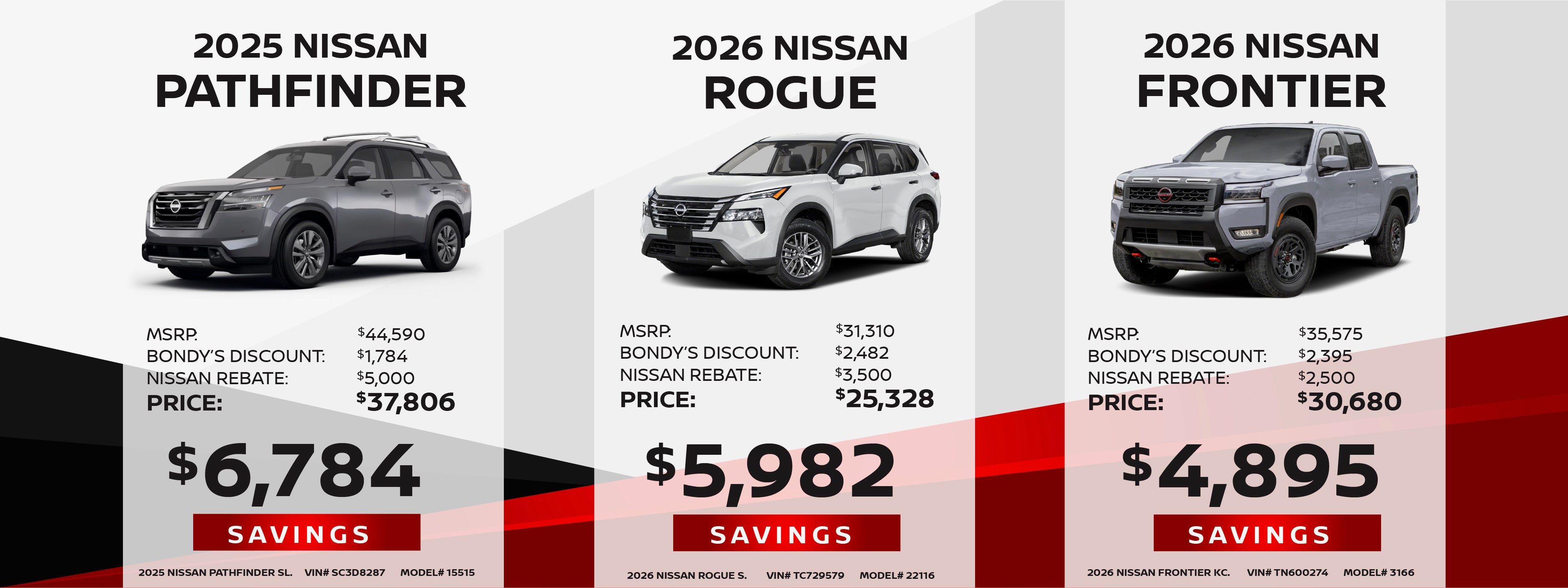 Bondy's Nissan January Sale