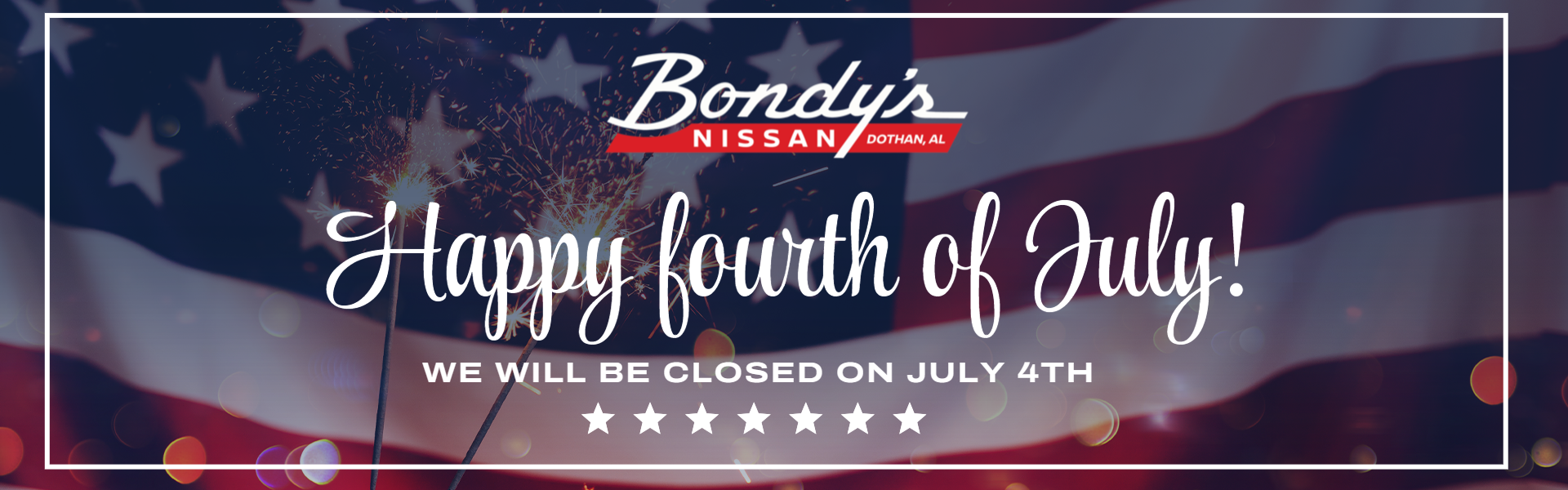 Closed for July 4th