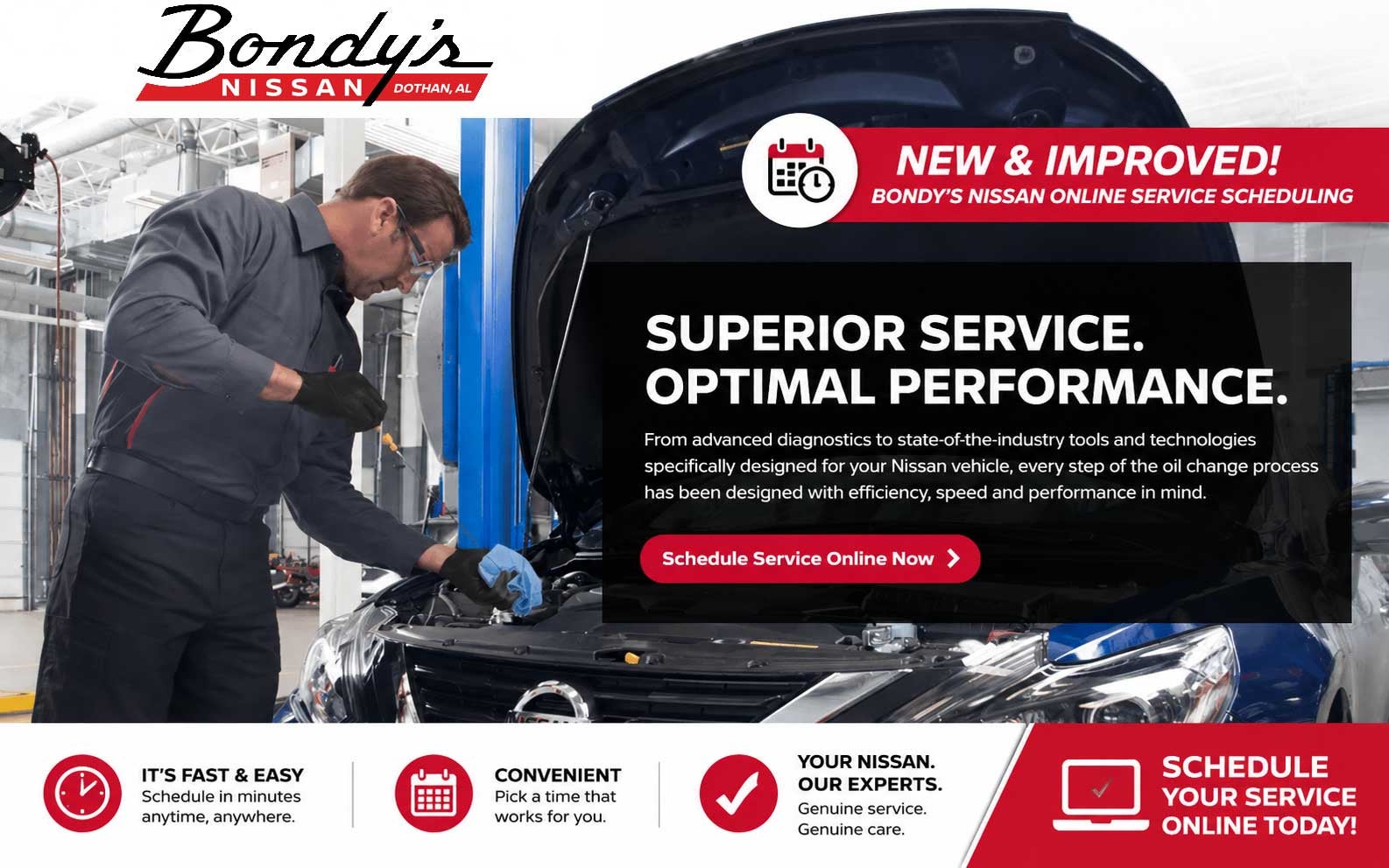 Bondy's Nissan Online Service Scheduling. Nissan Service