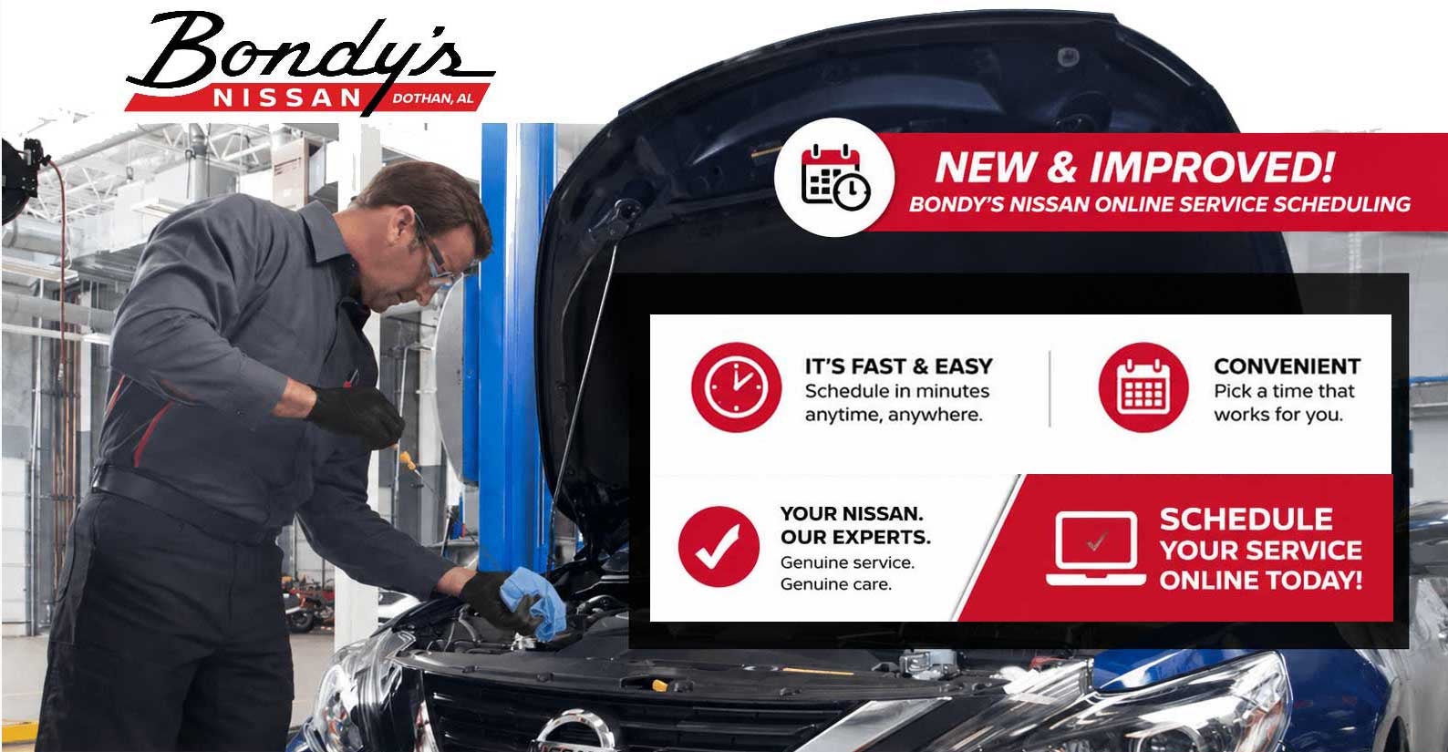 Bondy's Nissan Online Service Scheduling. Nissan Service